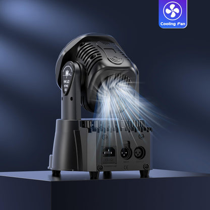 2 pack 7X15W Moving Head Wash LED lights with dmx512 RGBW, 5 control modes, 4 in 1 DJ lights for live events, bar, karaoke, Christmas, Halloween, home parties, weddings.