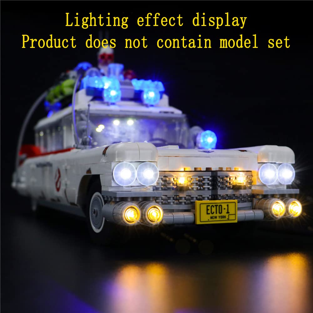 GEAMENT LED Light Kit Compatible with Lego Ghostbusters Ecto-1 - Lighting Set for Creator 10274 Building Model (Model Set Not Included)