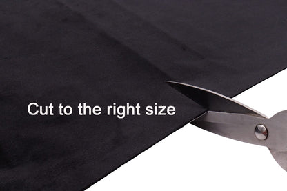 PannGU microfiber fabric self-adhesive suitable for dashboard interior stretchable stretchable film, premium velvety suede imitation for jewelry drawer/flooring (Black Gray 42cm x 150cm)