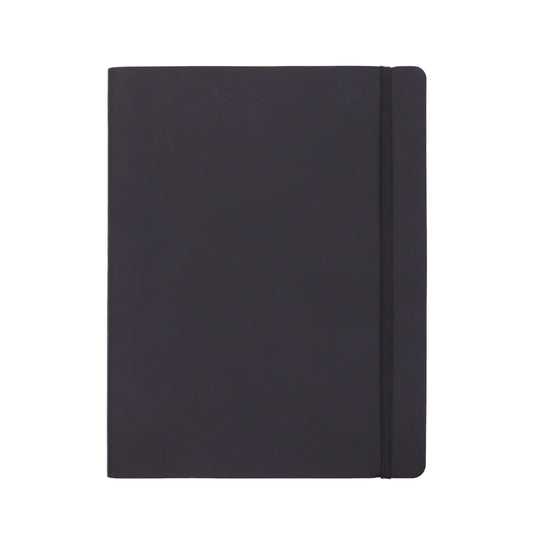 Amazon Basics Unlined Notebook, Softcover, XL Size, 25 x 20 cm, Black