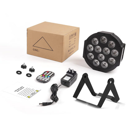 ZonQoonz 4 PCS RGBW Battery Powered Stage Lights, 24W Rechargeable Par Light with Timer Function and 7 Lighting Modes, 8 CH Battery Spotlights Outdoor for Wedding Bar DJ Show Disco