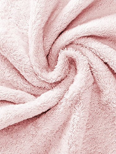 herzbach home luxury towel set made from 100% cotton. Includes 4 hand towels (50x100 cm) and 2 bath towels (70x140 cm) in pink. Premium quality.