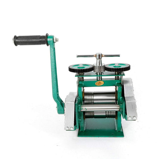 LENJKYYO Manual Combination Rolling Mill 85MM Jewelry Making Processing Jewelry Combination Rolling Mill Tabletting Square Line Groove Machine