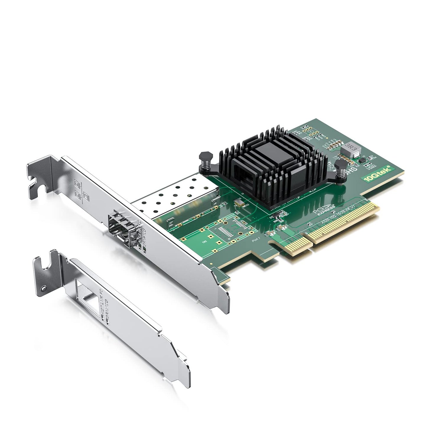 10Gtek 10GbE PCIe Network Card for Intel X520-DA1, Intel 82599EN Controller, Single SFP+ Ports, 10Gbit PCI Express x8 LAN Adapter, 10Gb NIC for Windows Server/Linux/VMware