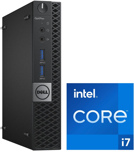 Optiplex 7050 Silent Mini-PC Business Office Multimedia Computer with 3 years warranty! Intel Core i7 6700T, 8 threads, 3.6 GHz - 16GB DDR4-512GB SSD - USB3 - WLAN - Windows 11 Pro 64-bit - 7909