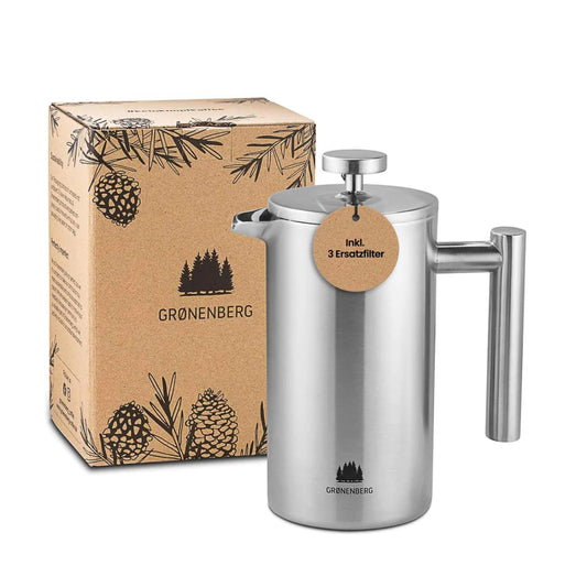 Groenenberg French Press I High-quality French Press with thermal function I Coffee maker available in different sizes 300ml to 1 liter