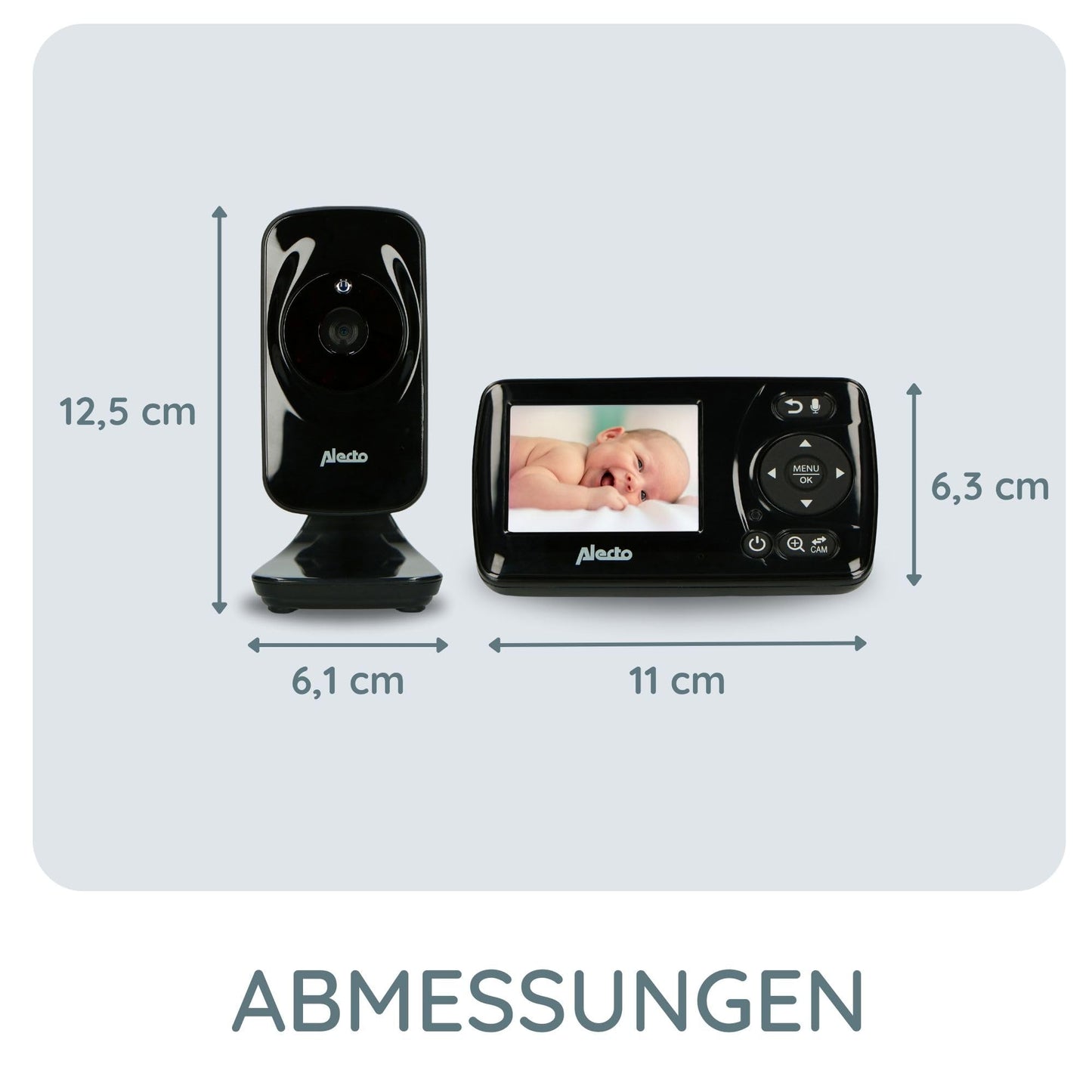 Alecto DVM71BK - Baby monitor with camera with 2.4" color display - Baby monitor - Digital surveillance camera with 300m range - Black