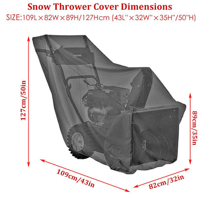 MAYHOUR Snow Shovel Cover High-performance waterproof, dustproof, anti-UV snow shovel cover Outdoor protection 210D silver-coated Oxford cloth tear-resistant (109×81×89cm×127cm / 43×32×35in×50in)