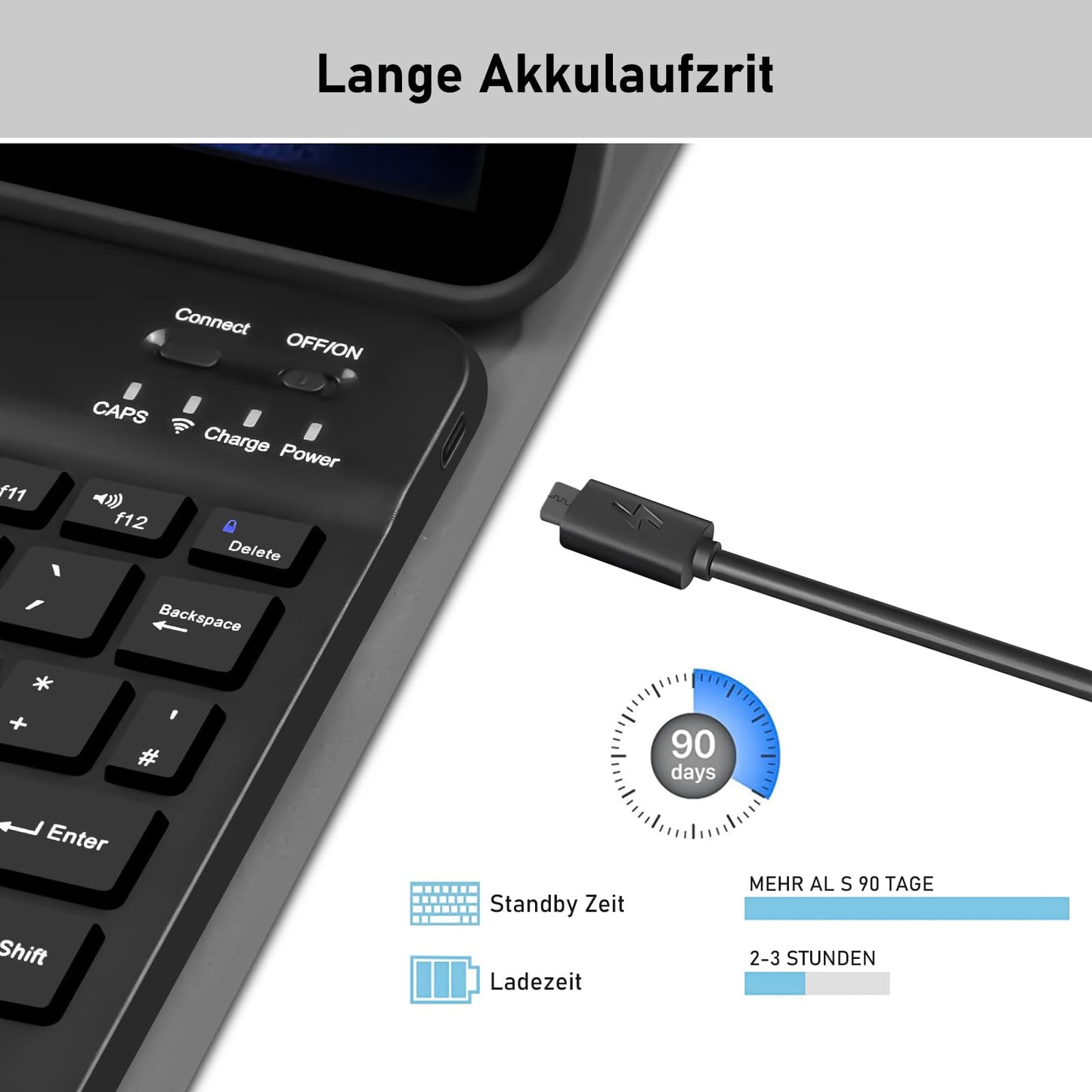 Hofsos case for Xiaomi Pad 6/6 Pro 11 inch 2023, (QWERTZ German) Xiaomi Pad 6 case with keyboard, protective cover with Pencil holder Wireless keyboard for Pad 6/6 Pro, Black