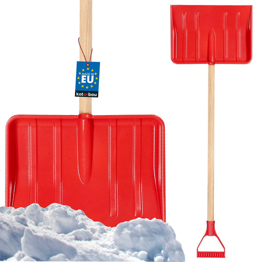 KOTARBAU® Snow Shovel Kids Wooden Handle Total Length 84 cm Kids Snow Shovel Snow Pusher Child Shovel