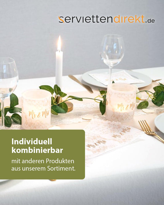serviettendirekt.de EVERYTHING FOR THE SET TABLE | Airlaid tablecloth roll 118 cm x 40 m 1 piece/roll roll material tablecloth tablecloth material on a roll (White Airlaid 40m)