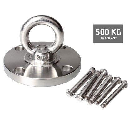 TSSS Heavy Duty Ceiling Hook, 304 Stainless Steel, up to 500kg static weight capacity. Ceiling mount for hanging chairs/hammocks/punching bags with anchor bolt.