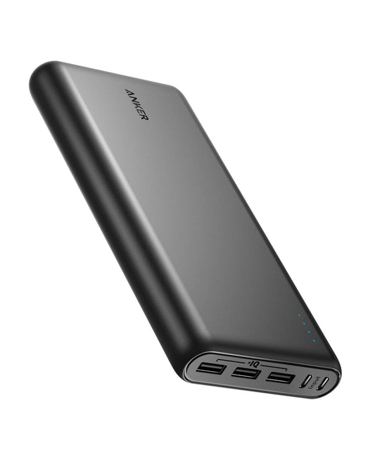 Anchor 337 Powerbank (PowerCore 26K) 26800mAh Power Bank External Battery with Dual Input Charging Port, Quick Rechargeable, 3 USB Ports for iPhone 16/15/14/XR/XS/X / 8/7, iPad, Samsung Galaxy, and more.