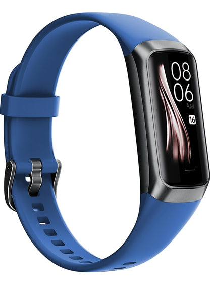 Fitness tracker for men and women, 24/7 heart rate, step counter, IP68 waterproof activity tracker with 25 sport modes, 1.1-inch AMOLED touch color screen for Android and iOS phones.