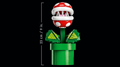 Lego 71426 Super Mario Piranha Plant Set, movable figure with pipe and 2 coin elements, model kit for adults to build, bedroom decor, gift for men, women, and teens.