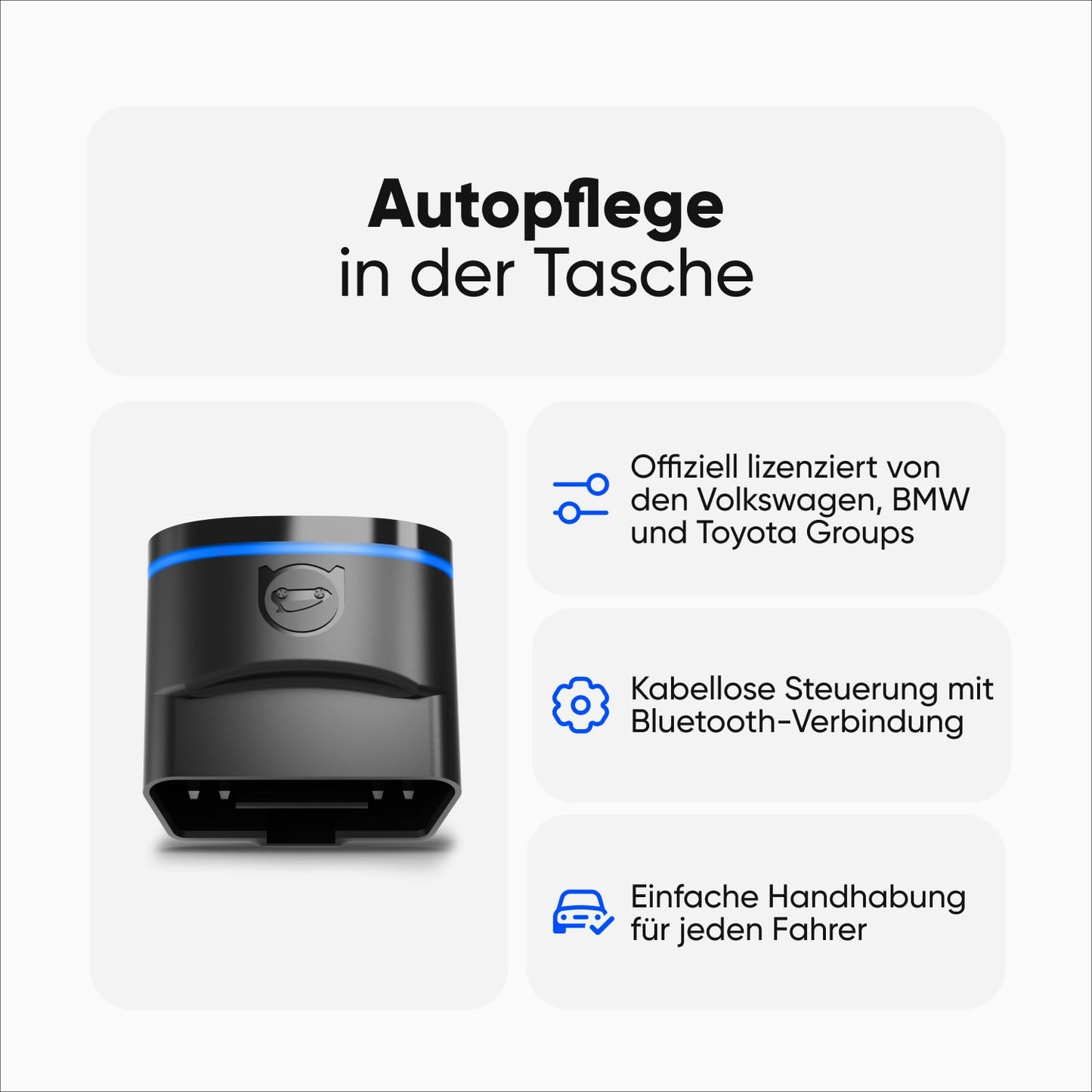 OBDeleven Pro Edition: Professional OBD2 diagnostic tool. Next generation scanning tool for error reading with Bluetooth. Compatible with Android and iOS devices.