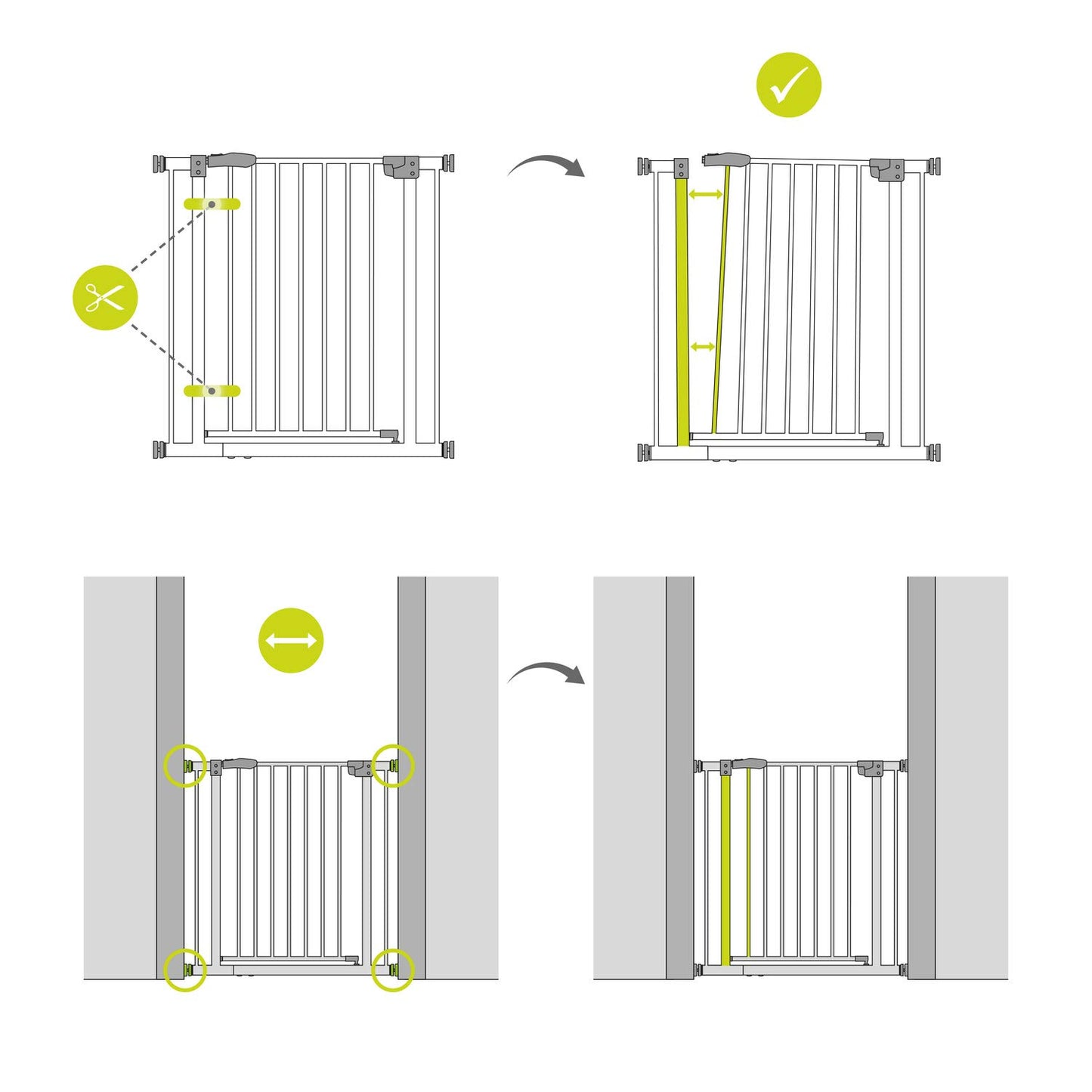 Hauck Stop N Stop 2, Silver - Stair and Door Safety Gate 96-101 cm - Childproof barrier without drilling - Manual one-hand opening - for indoor use only - Also suitable for dogs.
