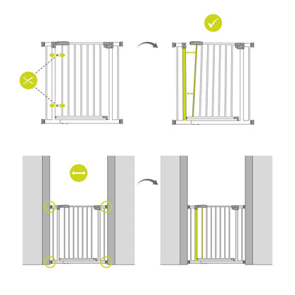 Hauck Stop N Stop 2, Silver - Stair and Door Safety Gate 96-101 cm - Childproof barrier without drilling - Manual one-hand opening - for indoor use only - Also suitable for dogs.