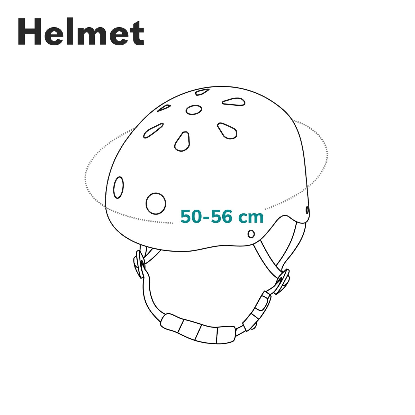 LIONELO Helmet protective helmet for kids, adjustable 50-56 cm, chin guard, Intertek certified helmet for girls and boys, size S