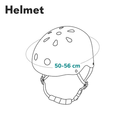 LIONELO Helmet protective helmet for kids, adjustable 50-56 cm, chin guard, Intertek certified helmet for girls and boys, size S