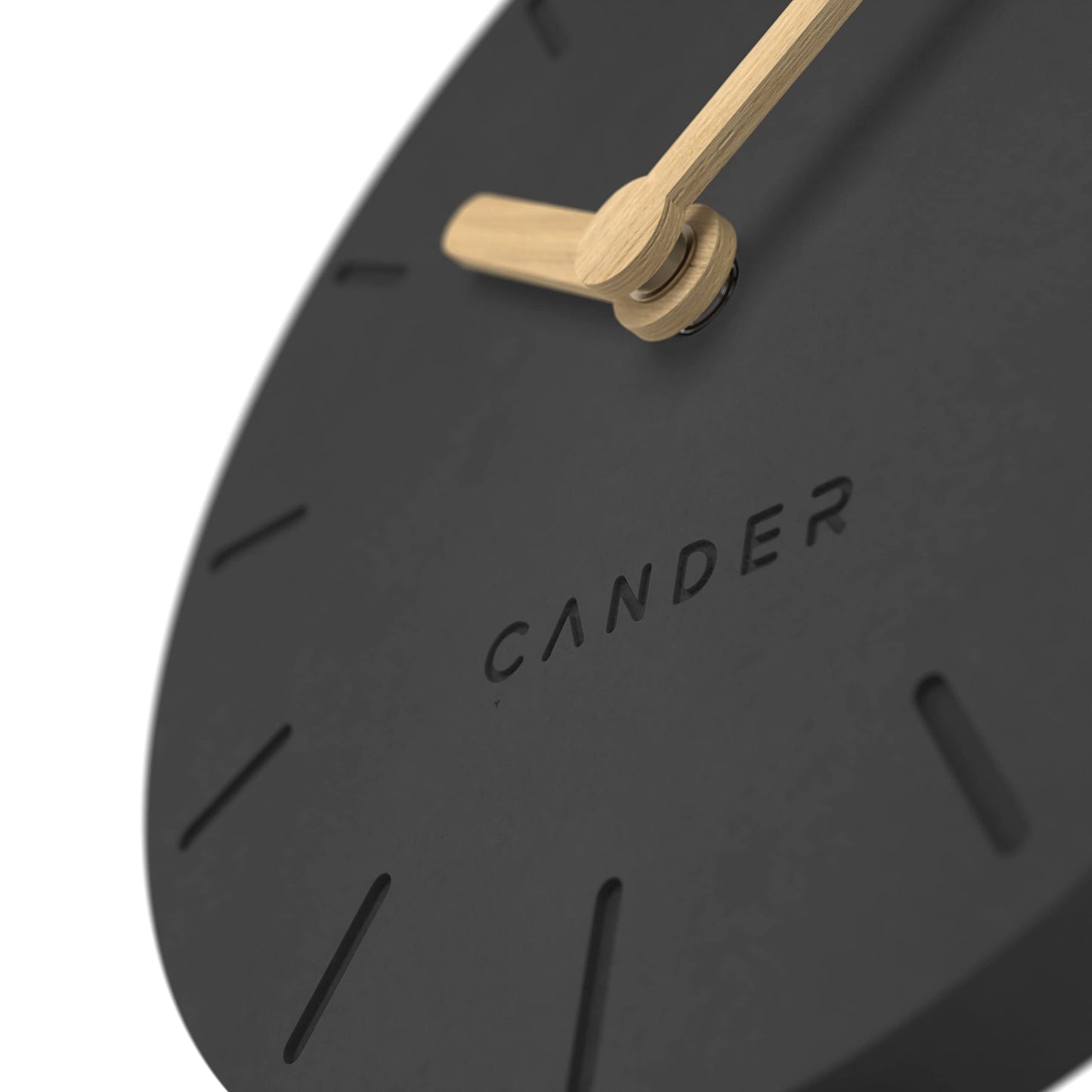 Cander Berlin MNU 2612 S tabletop clock silent without ticking 12 cm analog battery operated vintage modern grey MDF