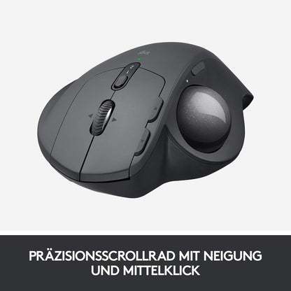 Logitech MX Ergo Wireless Ergonomic Trackball Mouse, 2.4GHz connection via Unifying USB receiver, 4-month battery life, adjustable angle, multi-device, PC/Mac/iPadOS - Graphite