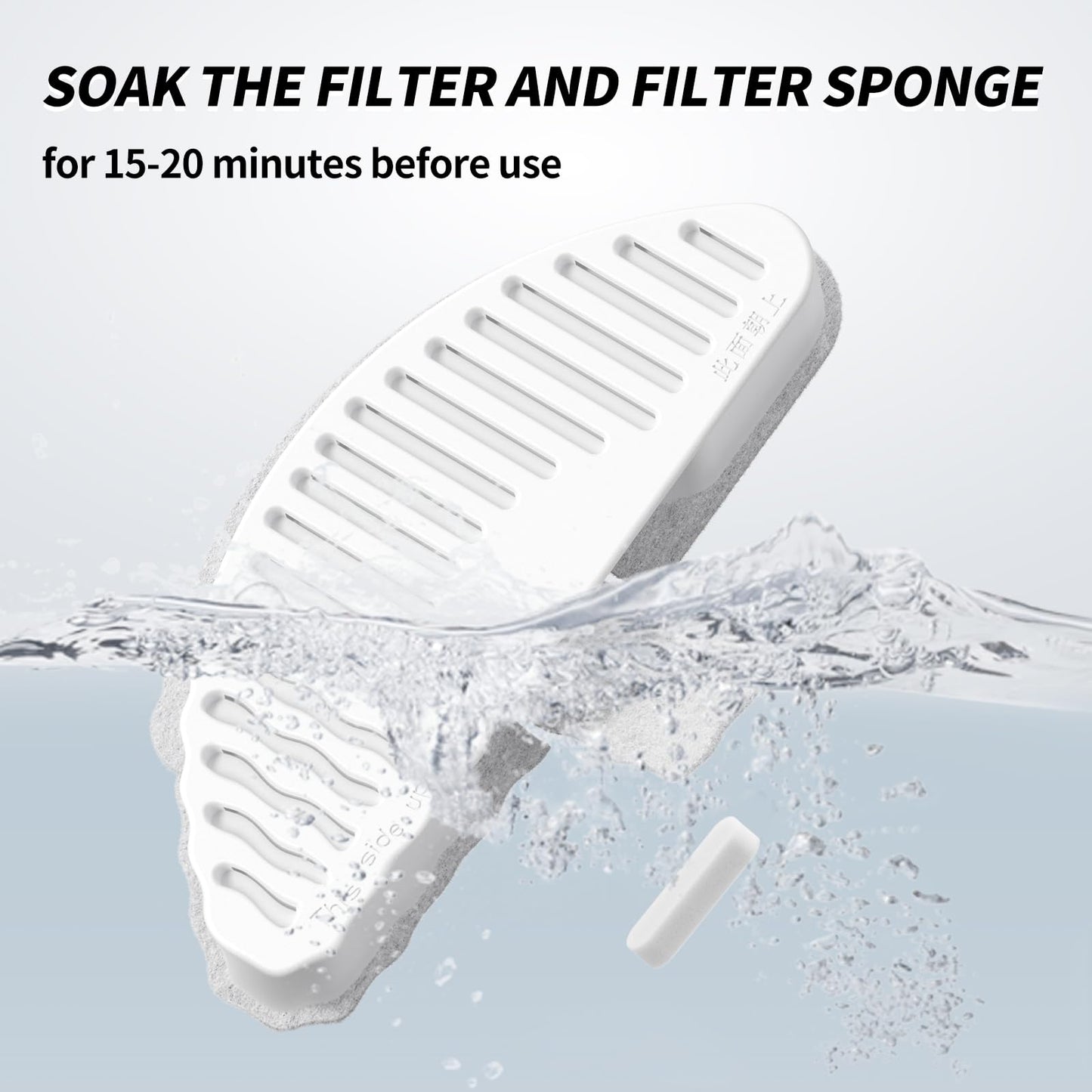 uahpet Filter Cat Fountain 6 Pack, Filter Drinking Fountain for Cats and Dogs, Cat Fountain Replacement Filters Circulating Filtration System with 6 Layers