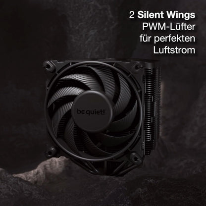 be quiet! Dark Rock Pro 5 air cooler, extremely high cooling performance, 7 high-performance heat pipes, Silent Wings 120mm PWM fan, Silent Wings 135mm PWM fan, virtually inaudible operation, Speed Switch