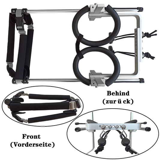 KAJILE Adjustable 2-Wheel Dog Wheelchair, M-1 size for disabled dog hind leg rehabilitation, suitable height 27-35cm, Width 19-24.5cm, Length 20-28cm.