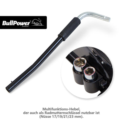 BullPower BP600K Jack - Hydraulic 2250kg Low Profile Trolley Jack for lowered vehicles with LED lighting and socket nuts.