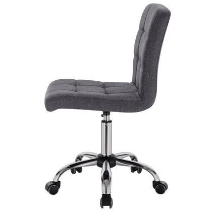 Esituro ergonomic office chair, height adjustable desk chair, swivel chair with casters, office swivel chair, for study bedroom, breathable fabric, dark gray SOFC0208.