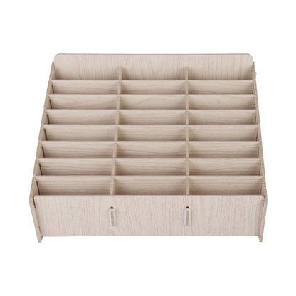 Cuifati phone storage box, clean desktop phone storage box, multiple cell wood phone management storage box, wooden phone holder desktop organizer storage box.