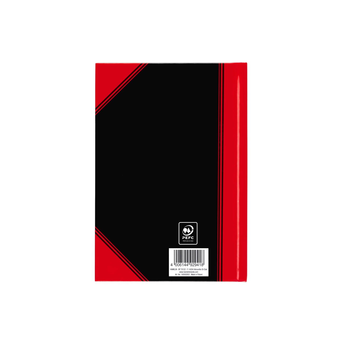 Bantex A5 blank notebook, 192 pages, 70 g/m², hardcover, black, pack of 6