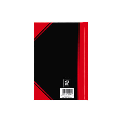 Bantex A5 blank notebook, 192 pages, 70 g/m², hardcover, black, pack of 6