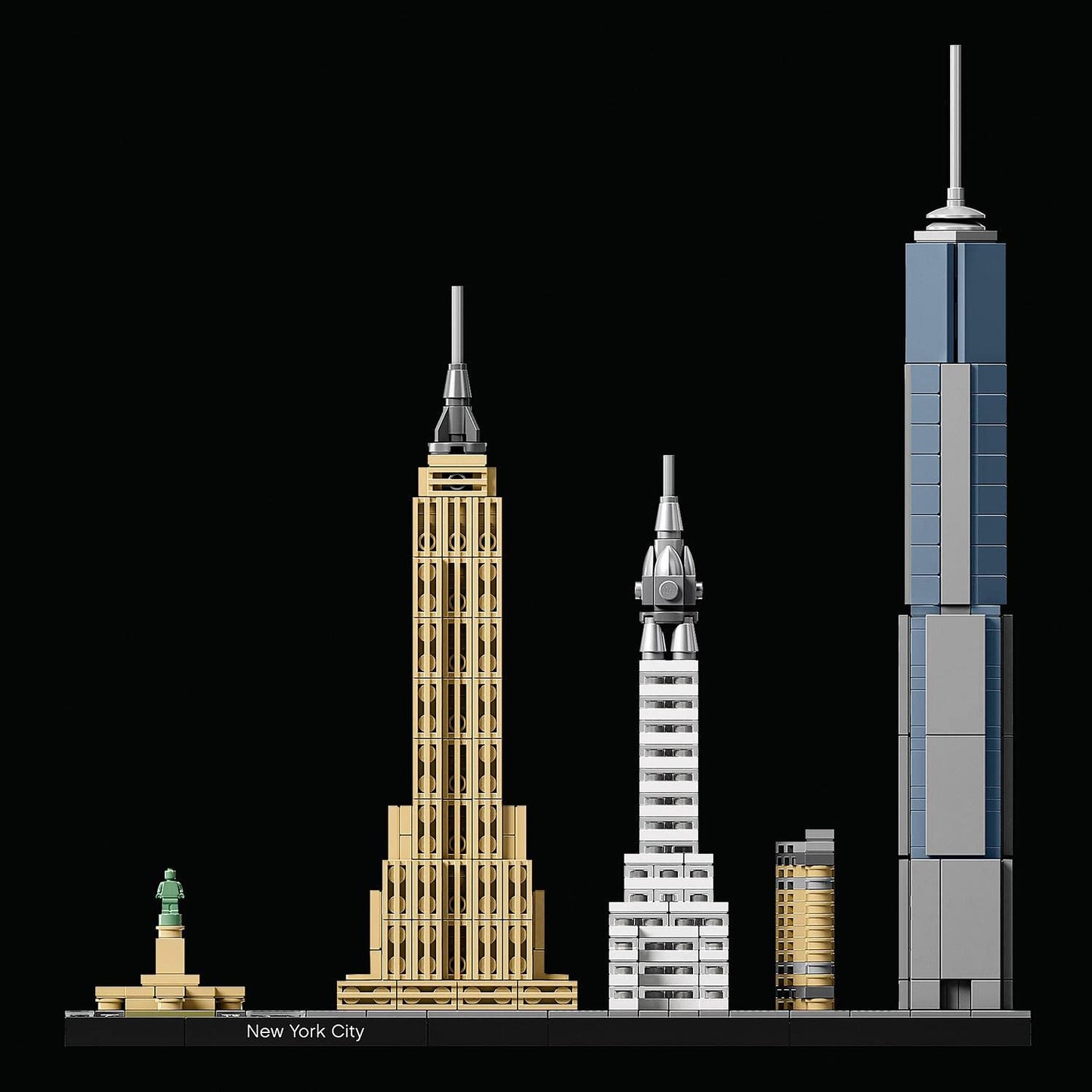 LEGO Architecture New York City Set, skyline model kit featuring World Trade Center and Statue of Liberty, ideal for adults to craft as home or office decor, perfect gifts for both women and men. 21028