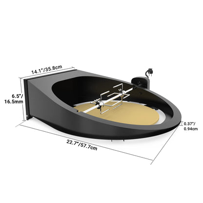 Onlyfire 6065 PizzaRing Kit with Rotisserie, Pizza Insert, and Rotisserie Grill Spit for Kamado Joe Classic/Pit Boss 22 Ceramic Grills, including Rotisserie Motor, Spit Rod, and Pizza Stone.