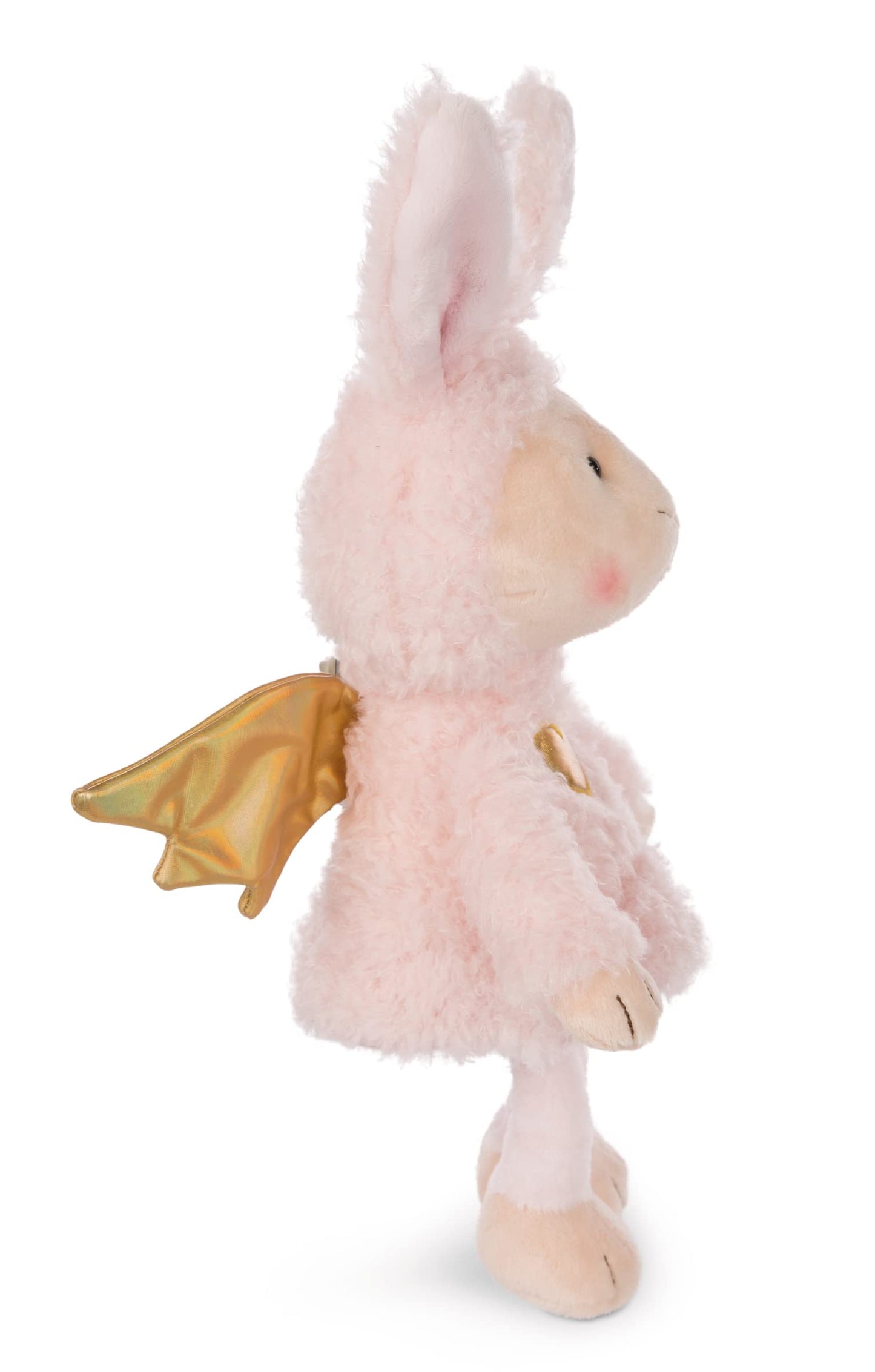 Stuffed animal guardian angel bunny La La Bunnie 30cm with golden heart & wings in gift box - Sheep angel plush toy for girls, boys & babies - cuddly toy for hugging, playing & gifting