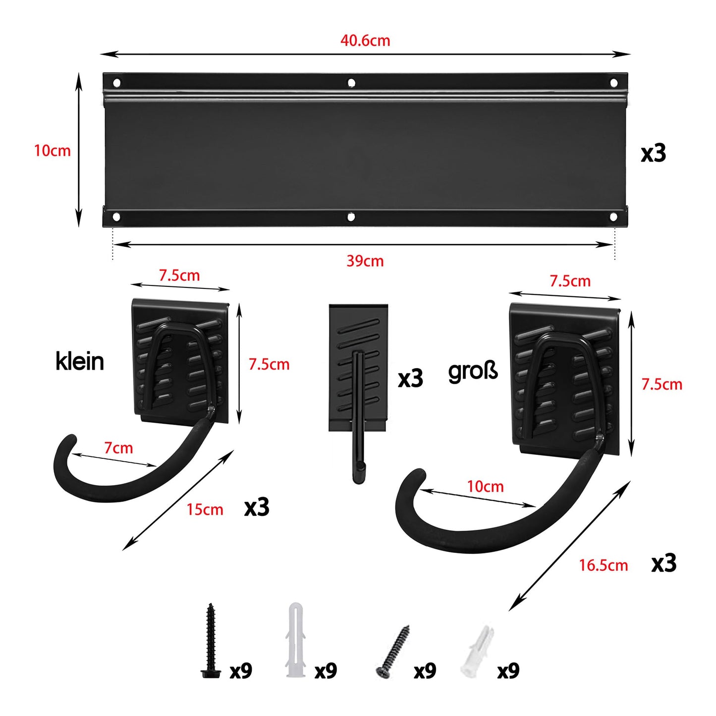 Mimoke bike wall mount adjustable for vertical storage of e-bikes, mountain bikes, and road bikes. Holds 6 bikes and helmets.
