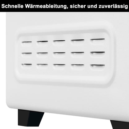 WOLTU Mini oven 21 L, electric mini oven, toaster oven, pizza oven, 1280 W, 100-230 °C, timer 60 min., top/bottom heat, double glazing, white