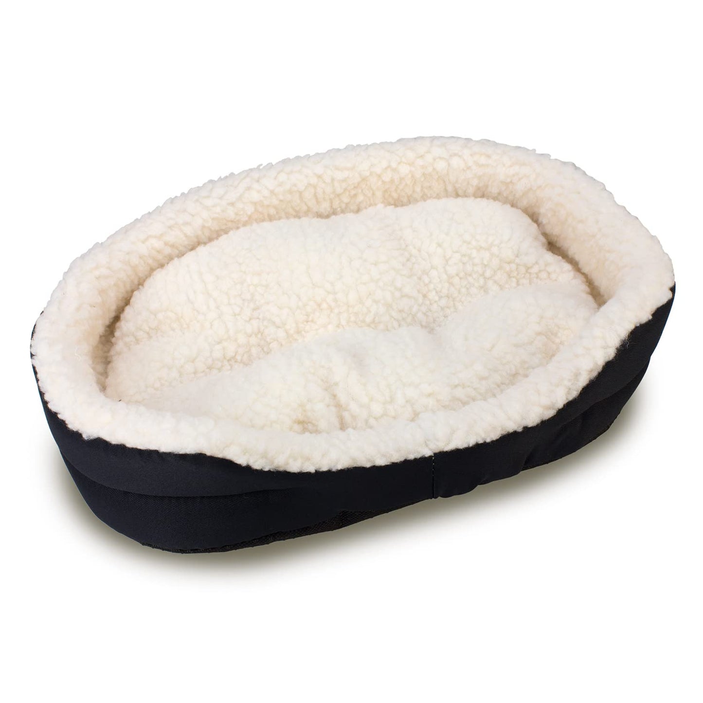 Arquivet plush rabbit cradle, soft and warm bed, hammock for rabbits and small mammals, Black, 40 x 24 x 12 cm.