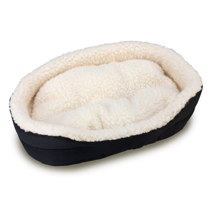 Arquivet plush rabbit cradle, soft and warm bed, hammock for rabbits and small mammals, Black, 40 x 24 x 12 cm.