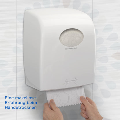 Kleenex Ultra Roll Hand Towels 6780, 2-ply white disposable hand towels, certified for food contact, with Airflex technology for greater absorbency, 6 rolls x 150m (total 900m)