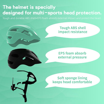 KORIMEFA Toddler Helmet Kids Bike Helmet Baby Multi-Sport Adjustable Helmet Sports Helmet Cycling Bike Roller Skateboard Helmet Lightweight for Kids Boys Girls 2-8 years old (Green, S)