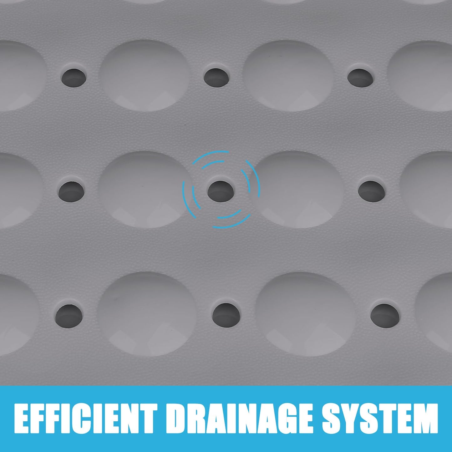 Non-slip shower mat 80x80, non-slip shower mat with suction cups, anti-slip shower mat, PVC shower mat non-slip (gray)