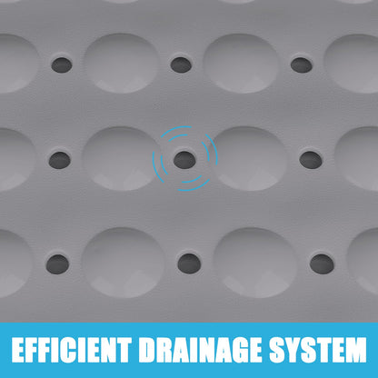 Non-slip shower mat 80x80, non-slip shower mat with suction cups, anti-slip shower mat, PVC shower mat non-slip (gray)