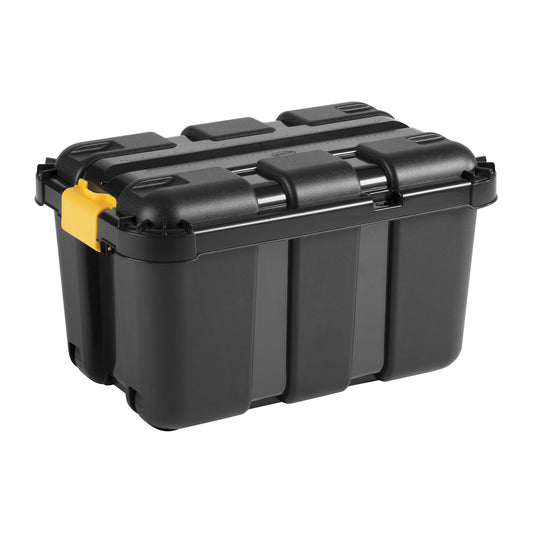 Tontarelli storage box with wheels, 50L storage bin shelf box with lid, stackable.