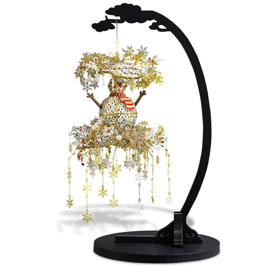 Piececool 3D Puzzle Metal Chandelier Snowman, 3D Metal Puzzle Winter Scene for Masquerade Parties, 340 Stainless Steel, Entire Metal, Birthday Gift, Adult Model Building Kit, 209 Pieces