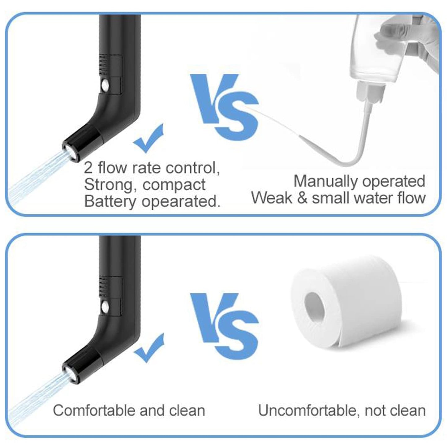 Zooma Travel Bidet Electric, 2.3L Portable Bidet, Electric B-idet Handheld Sprayer for Toilet Outdoor, Camping Bottle Spray Bottle Hand Perineal Bottle for Women Men Kids