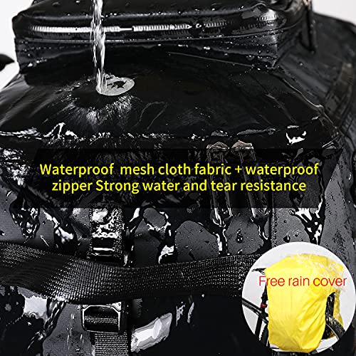 BAIGIO Bike Bag 3-in-1 Multifunction Waterproof Luggage Carrier Bag 75L Cycling Rack Bag Bicycle Travel Bag with Rain Cover, Men (Black -1)