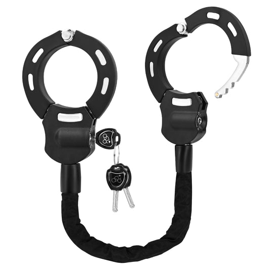 GuKKK E-Scooter lock, handcuff lock with key, bike lock for E-Scooter with rubber lock sleeve, 93CM, 1.46KG, high security lock ideal for scooters, bikes, and e-bikes, motorcycles